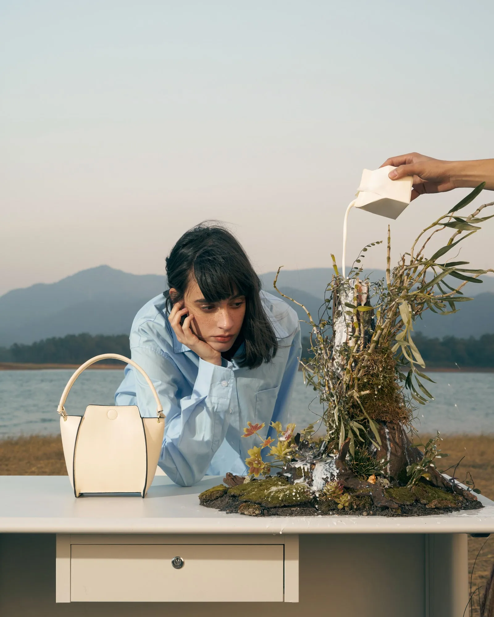 🌽 Mini Pine Corn Leather Bag – THYME