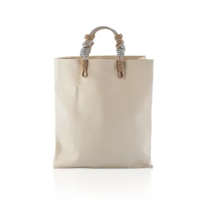 3 Knot Market Tote- Silver natural