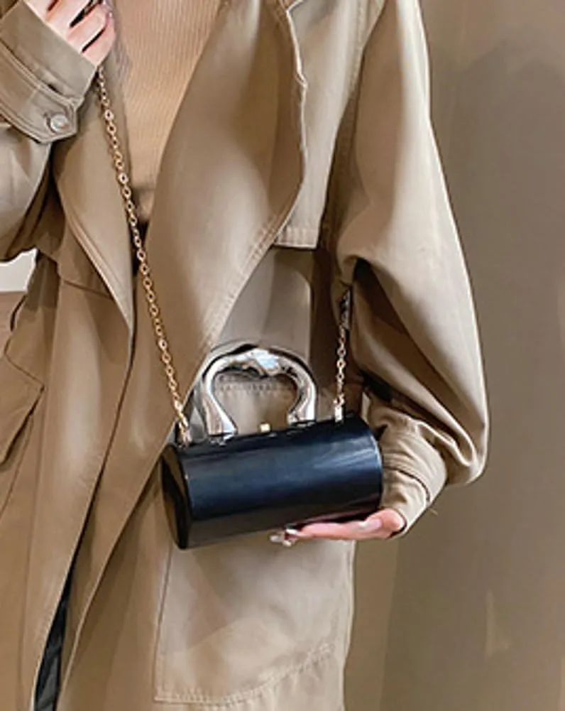 Acrylic Clutch Tote for Women - Silver Crossbody Shoulder Bag, Hobo Satchel, Y2k Style Purse 2025