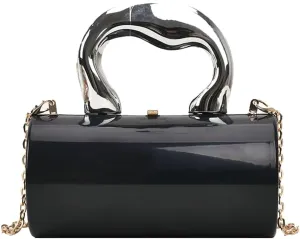 Acrylic Clutch Tote for Women - Silver Crossbody Shoulder Bag, Hobo Satchel, Y2k Style Purse 2025
