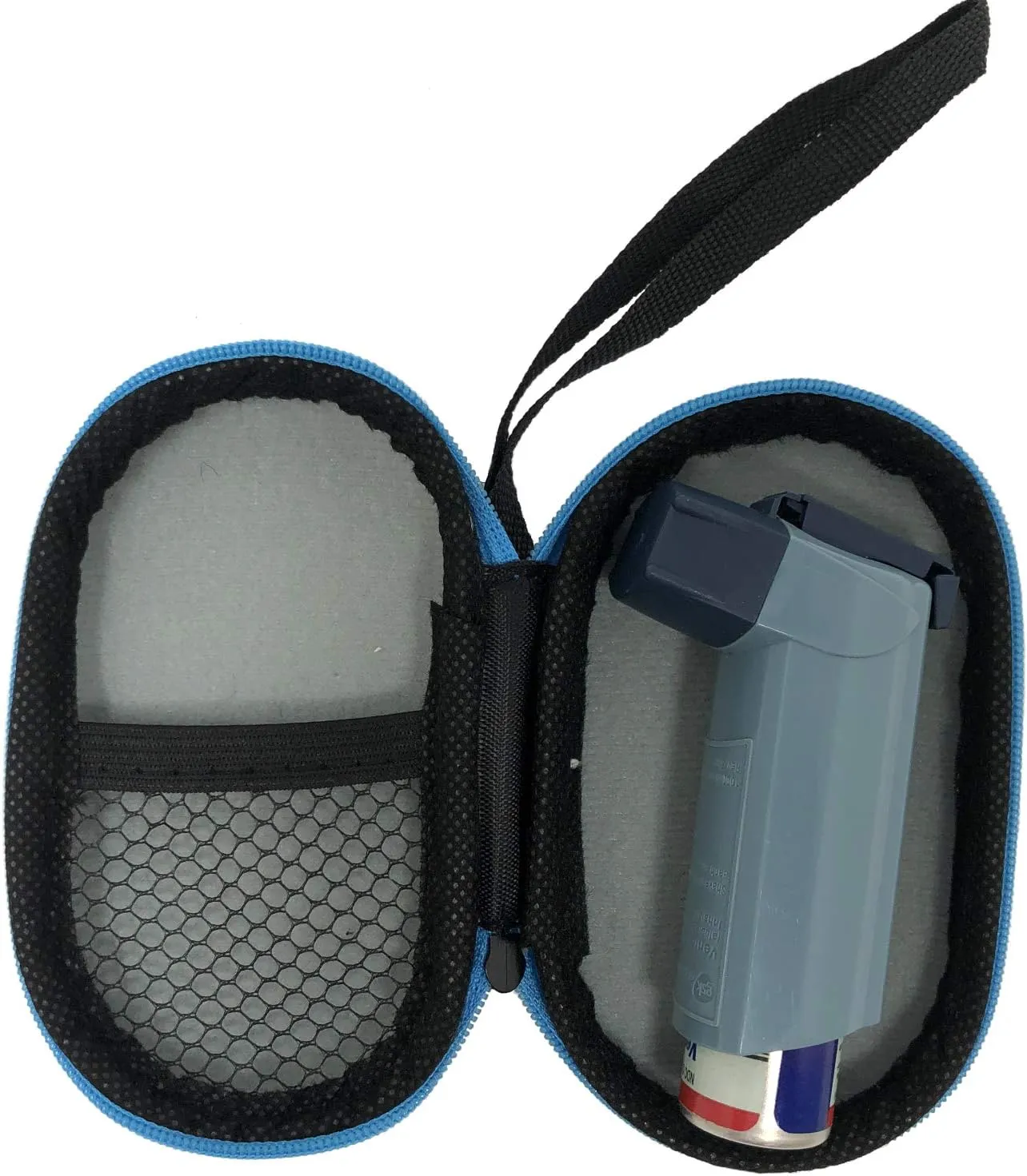 AGOZ Asthma Inhaler Medicine Travel Bag Case for Children and Adults - Protective Medical Pouch Holder Cover with Zipper Closure and Wrist Strap (White)