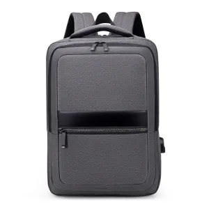 Backpack Business Casual Computer Bag Large Capacity USB Rechargeable Oxford Cloth  Travel