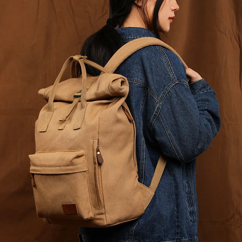 Backpack Female Casual Canvas Bag Male Large Capacity