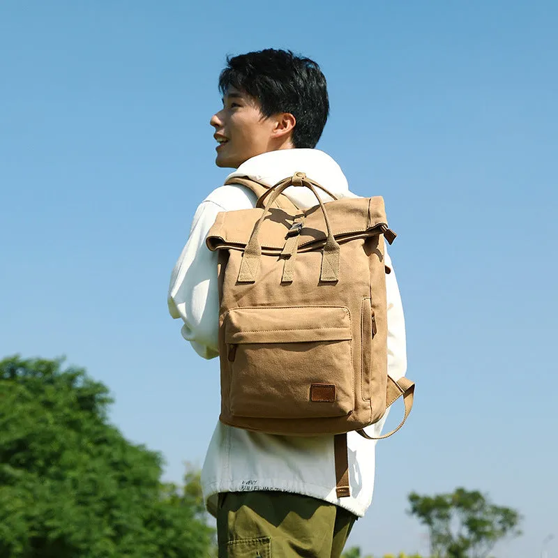 Backpack Female Casual Canvas Bag Male Large Capacity