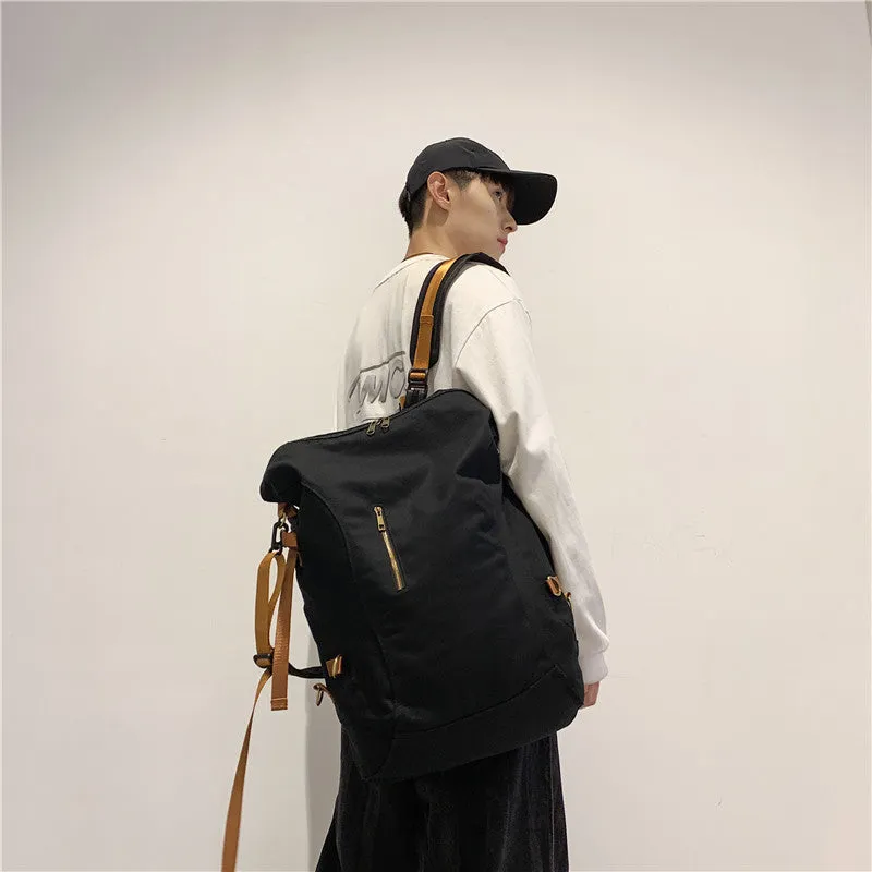 Backpack Korean Style  Female Middle School College Schoolbag Casual Trendy Cool Large Capacity Fashion Travel  Male