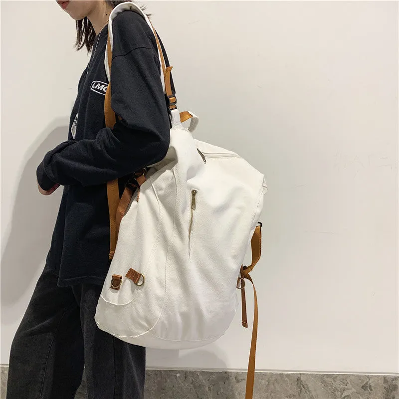 Backpack Korean Style  Female Middle School College Schoolbag Casual Trendy Cool Large Capacity Fashion Travel  Male