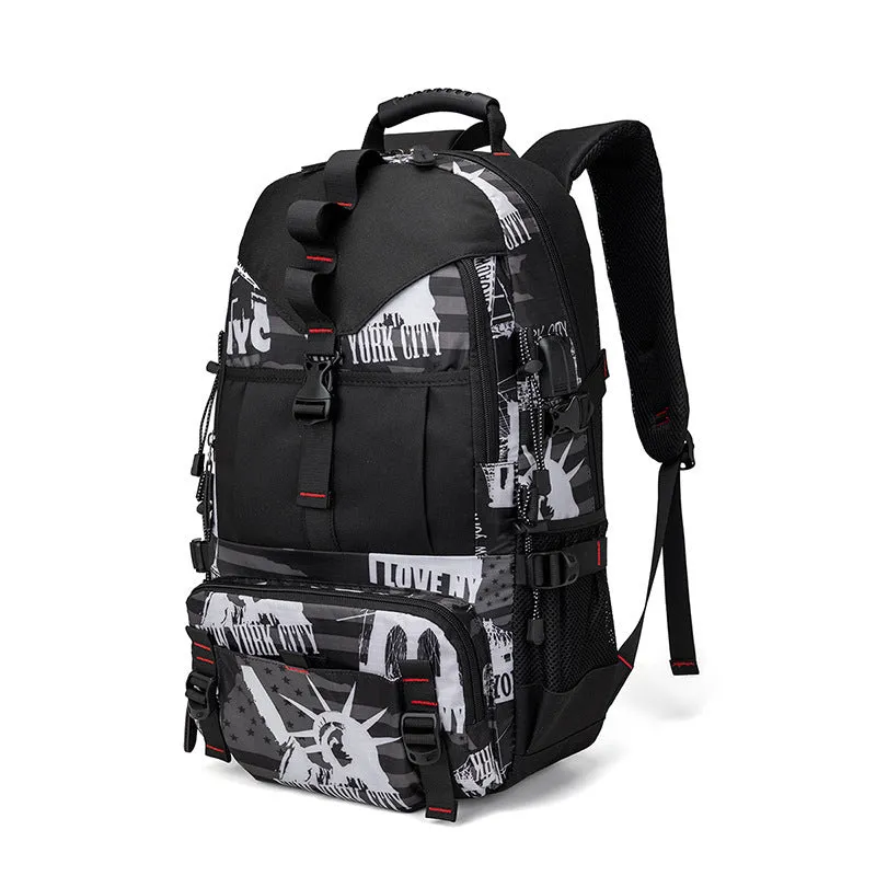 Backpack Men's Hiking Backpack Outdoor Travel Backpack Middle School Student Schoolbag