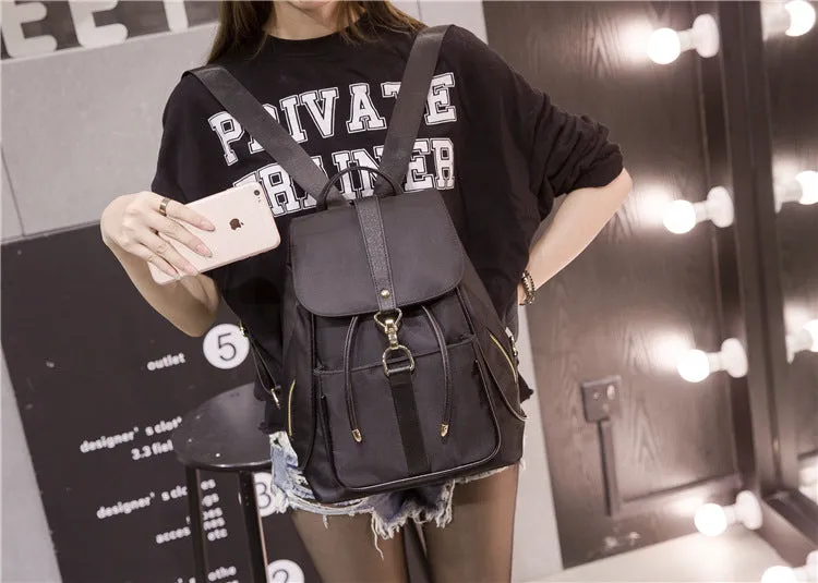 Backpack Women's Bag Korean Style Fashion All-Matching 2022 New Trendy Oxford Canvas Preppy Style