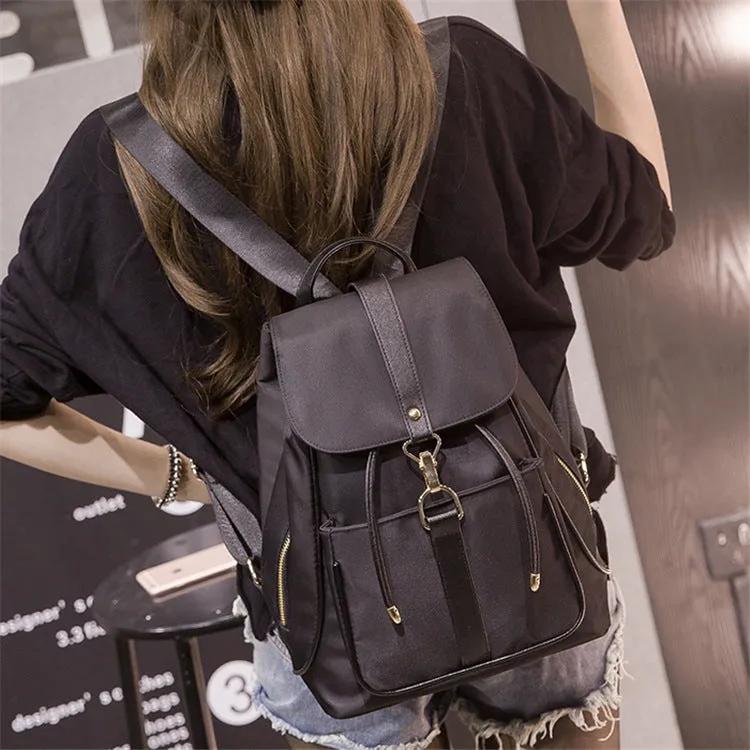 Backpack Women's Bag Korean Style Fashion All-Matching 2022 New Trendy Oxford Canvas Preppy Style
