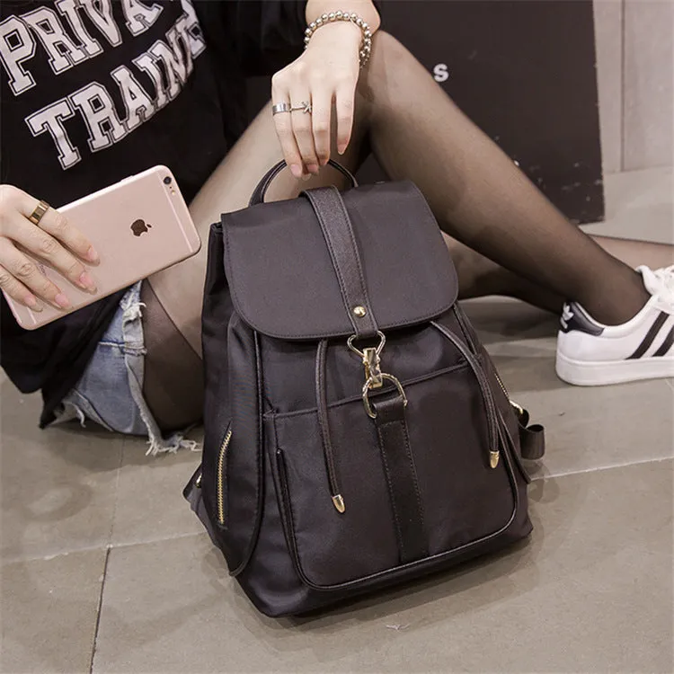 Backpack Women's Bag Korean Style Fashion All-Matching 2022 New Trendy Oxford Canvas Preppy Style