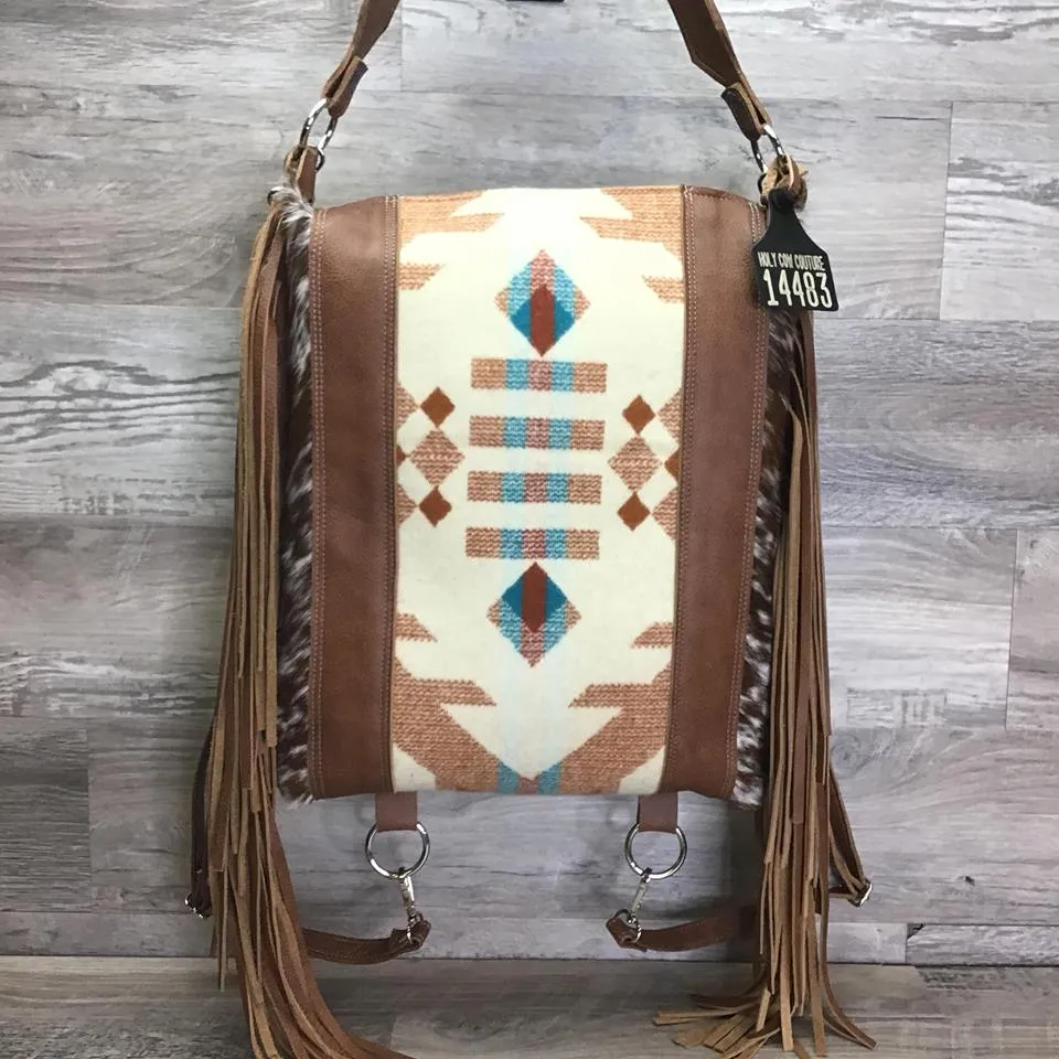 Bagpack - This Bagpack is a part of our Specialty Collection - made with genuine Pendleton® fabric - Double Fringe - Conceal Carry  # 14483 -sk