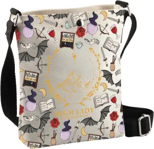 BDPWSS Thorns And Roses Gifts High Lady Of The Night Court Crossbody Bag Gifts For Books Lover Reader Gifts