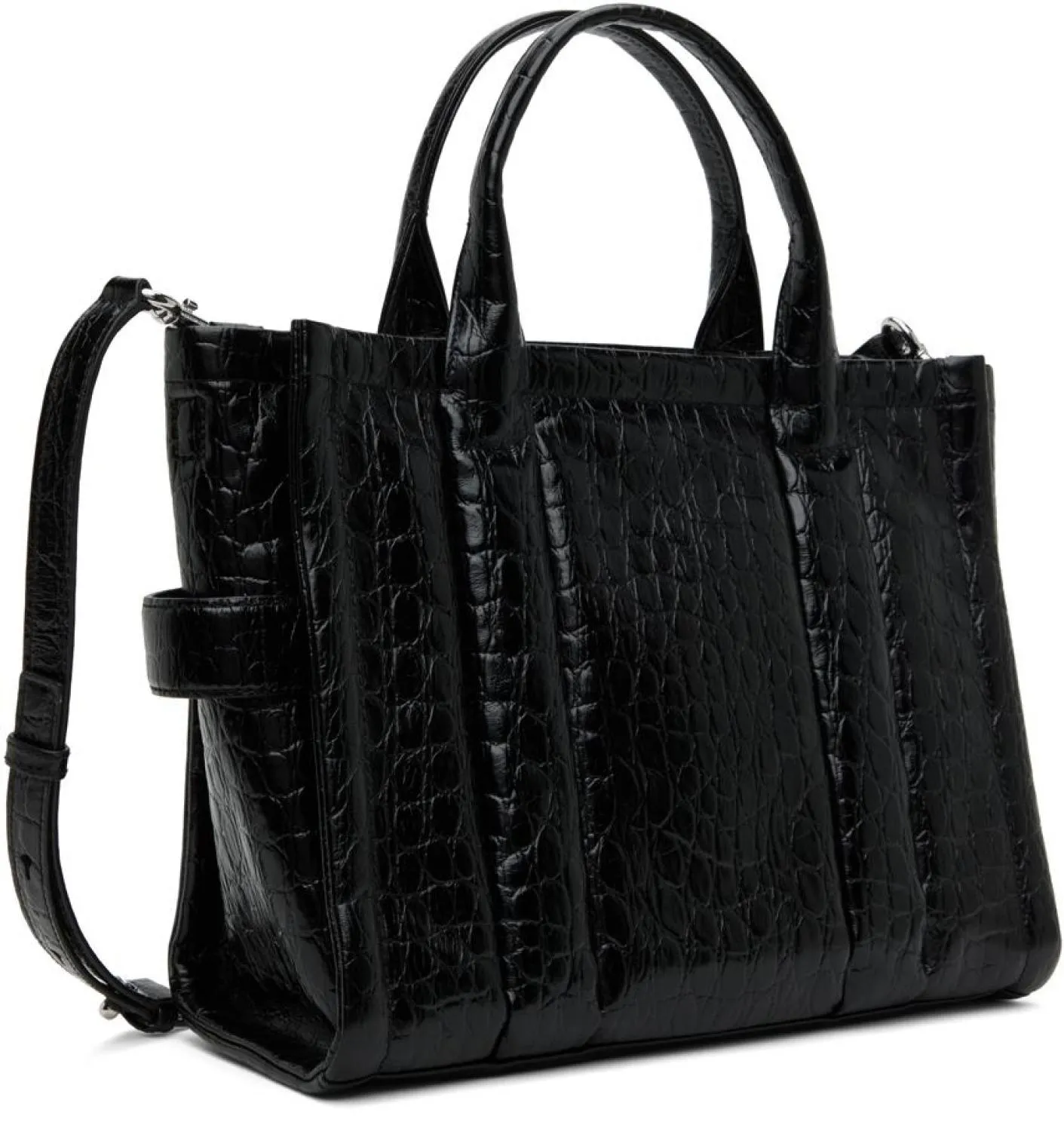 Black Small 'The Croc-Embossed' Tote