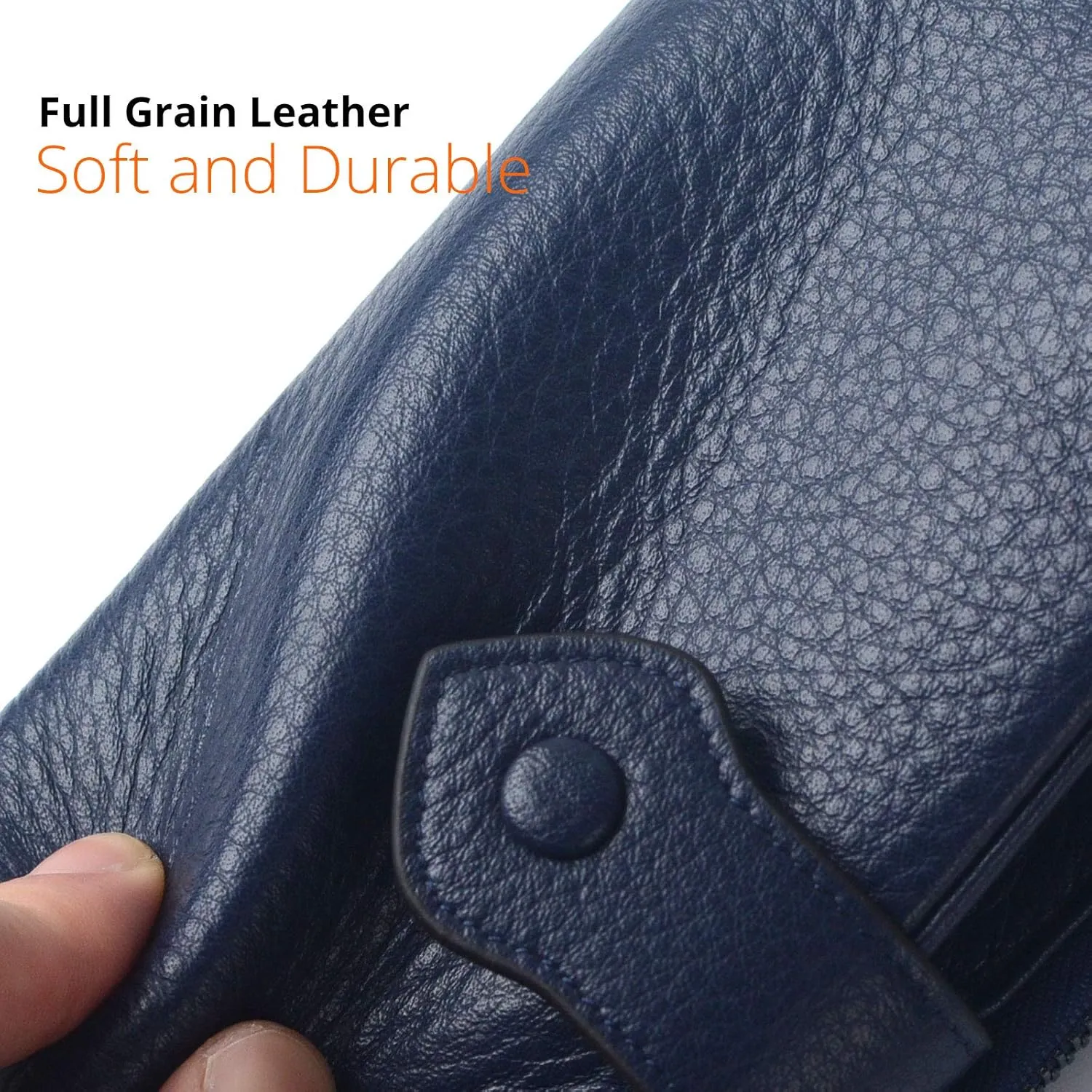 Bveyzi Women Soft Leather RFID Blocking Bifold Slim Wallets Ladies Credit Card Holder Double Zipper Pocket