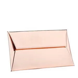 Bysummer Markfran Metallic Envelope Clutch Rose Gold