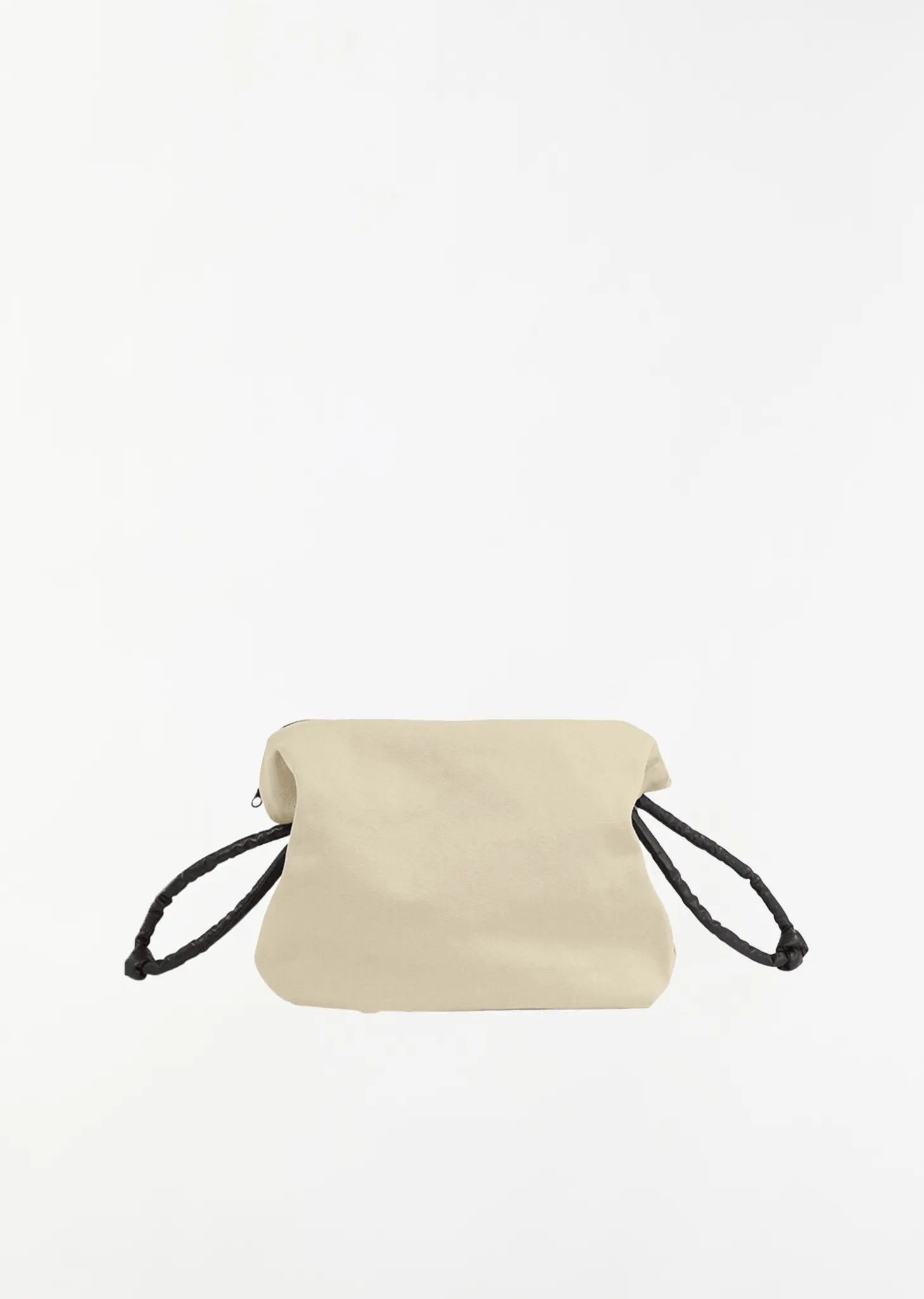 Canvas Pouch — Beige / Oil Black