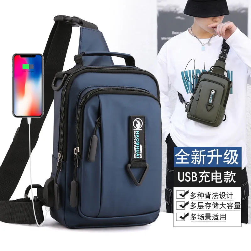 Casual Shoulder Bag Multi-Functional Small Backpack Outdoor Chest Bag Men