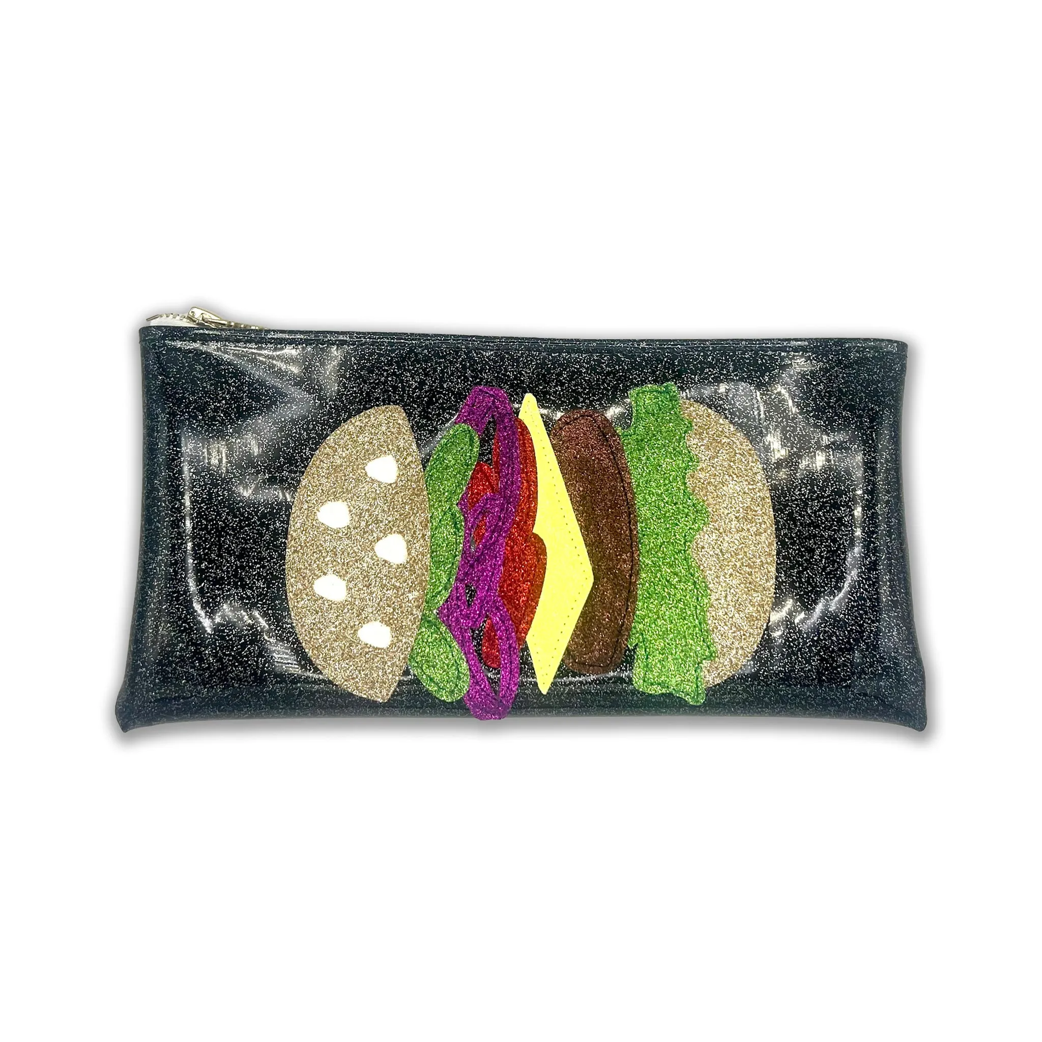 Cheeseburger In Glitter Paradise Clutch! 🍔 Stacked With Style!