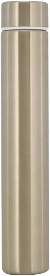 ChezMax Slim Thin Stainless Steel Vacuum Insulated Thermos Water Bottle Leak Proof Eco-Friendly Travel Thermos Cup Sports Drink Bottle 8.8 oz Gold