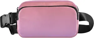 Coral Pink Mauve Gradient Womens Fanny Pack Hip Bag Belt Pouch Waterproof Bright Colored Waist Pack for Women