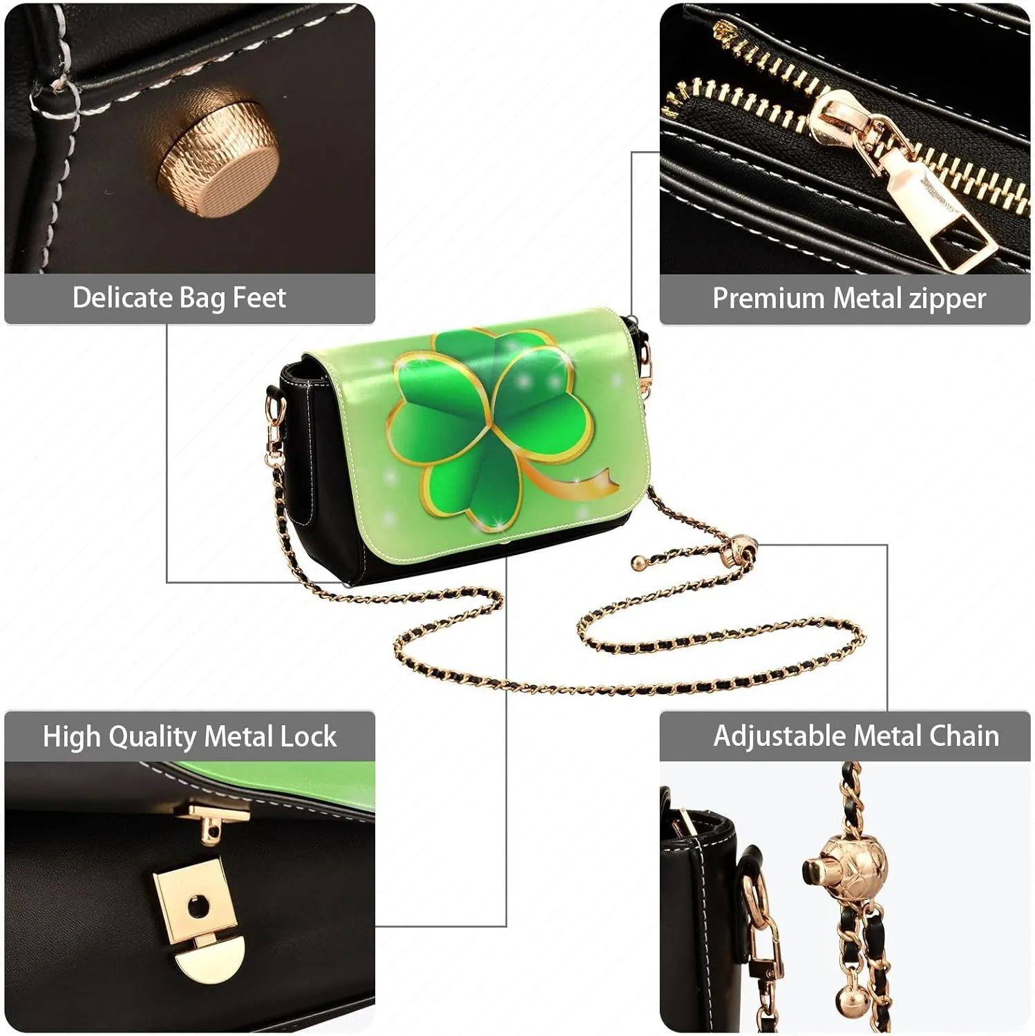 Crossbody Bags for Women Trendy Women's Black Shoulder Bag Small PU Leather Flap Cross Body Bag Handbags