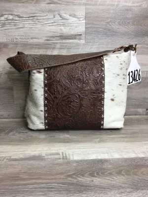 Designer - made with studded embossed leather on the front - conceal carry  #13426 sk