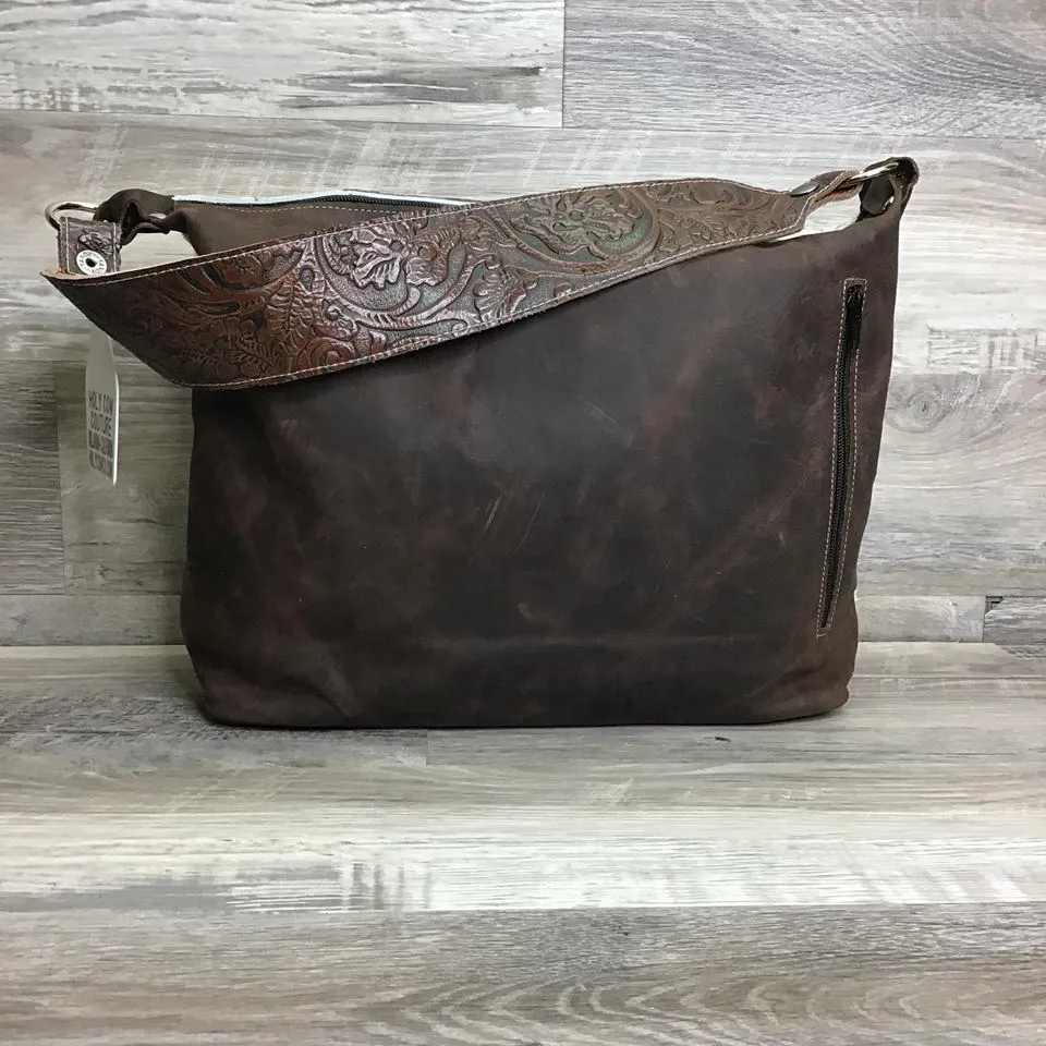Designer - made with studded embossed leather on the front - conceal carry  #13426 sk
