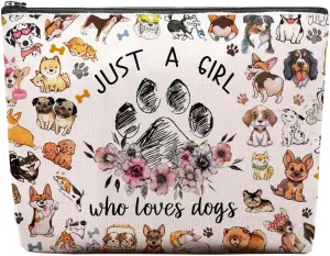 Dog Mom Gifts for Women Makeup Bag, Dog Lovers Gifts for Women, Gifts for Dog Lovers, Dog Gifts Bag for Women, Dog Stuff Toiletry Pouch Funny Christmas Gift for Dog Owner