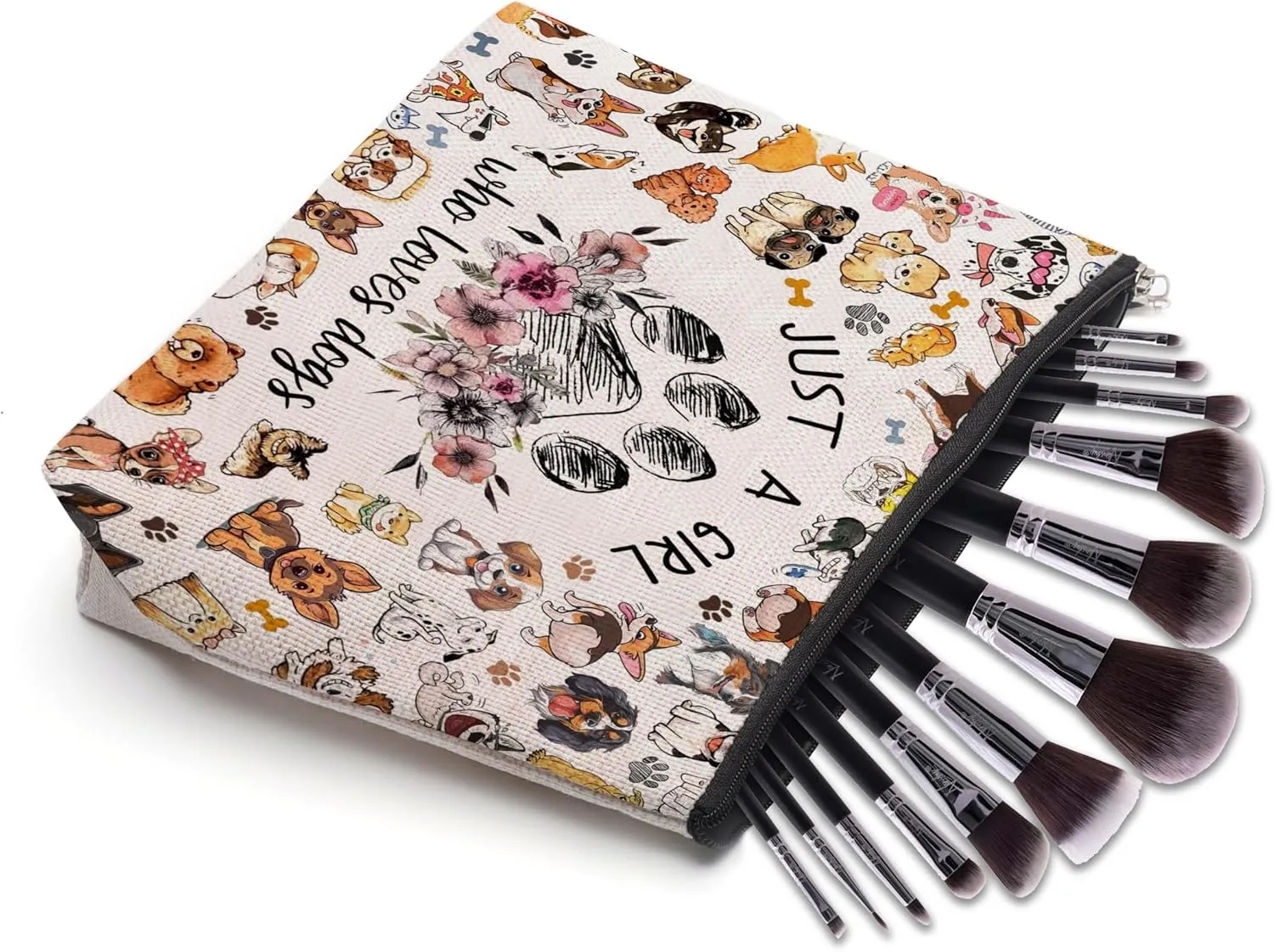 Dog Mom Gifts for Women Makeup Bag, Dog Lovers Gifts for Women, Gifts for Dog Lovers, Dog Gifts Bag for Women, Dog Stuff Toiletry Pouch Funny Christmas Gift for Dog Owner