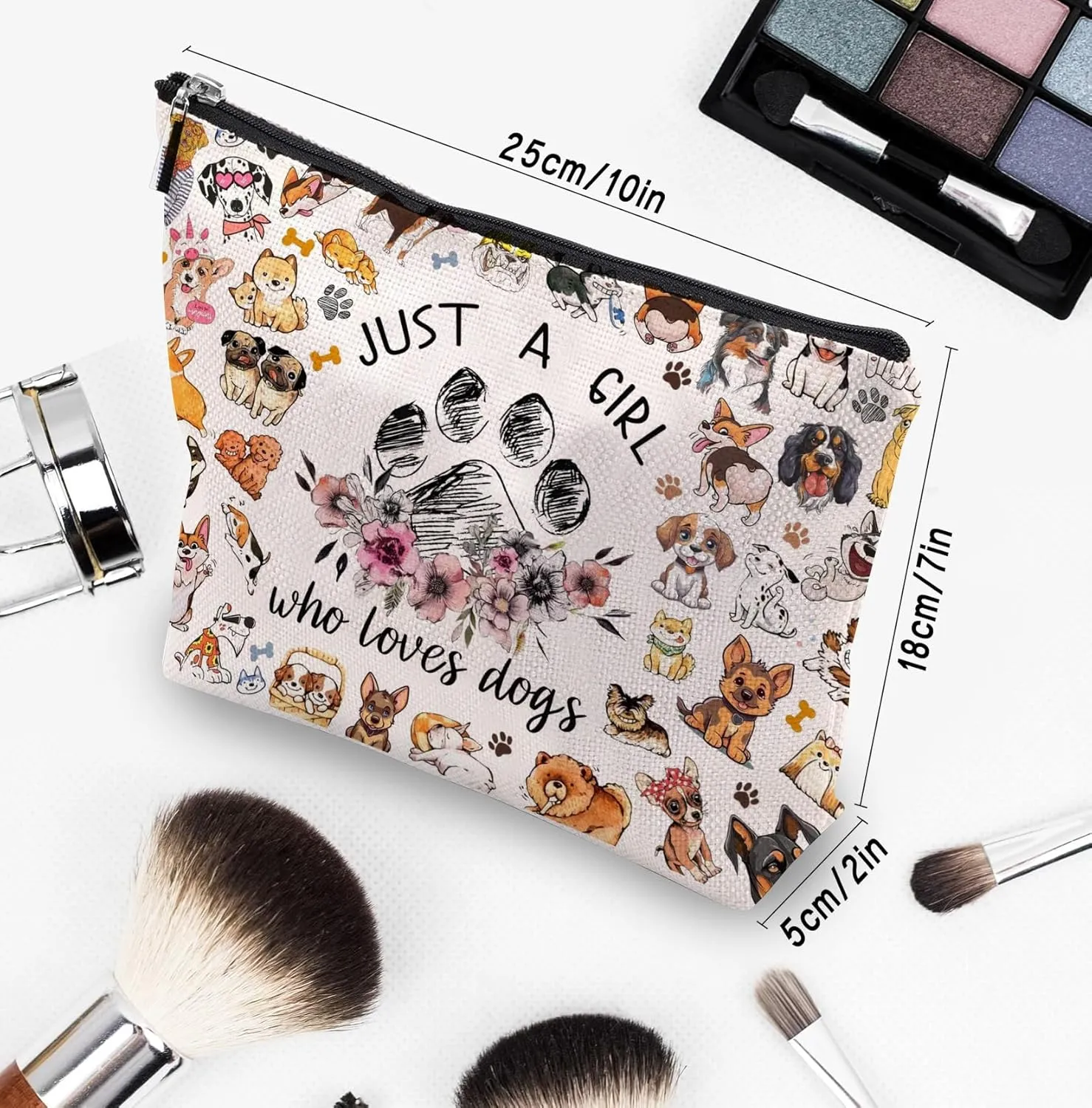 Dog Mom Gifts for Women Makeup Bag, Dog Lovers Gifts for Women, Gifts for Dog Lovers, Dog Gifts Bag for Women, Dog Stuff Toiletry Pouch Funny Christmas Gift for Dog Owner