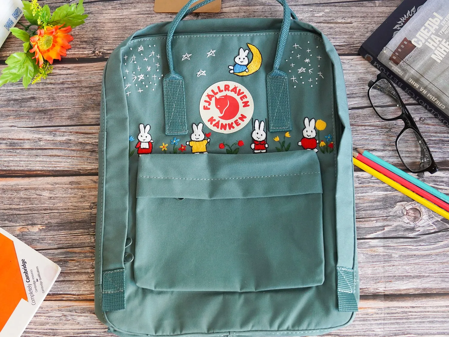 Fjallraven kanken backpack embroidered with miffy