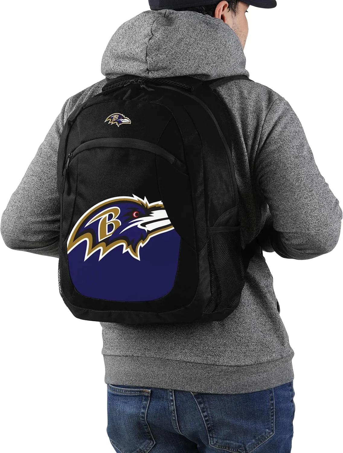 FOCO Baltimore Ravens NFL Colorblock Action Backpack