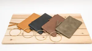 Fozi Wristlet with Gold Handle