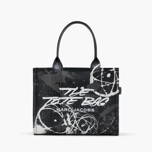 Futura x Leather Large Tote Bag in Black