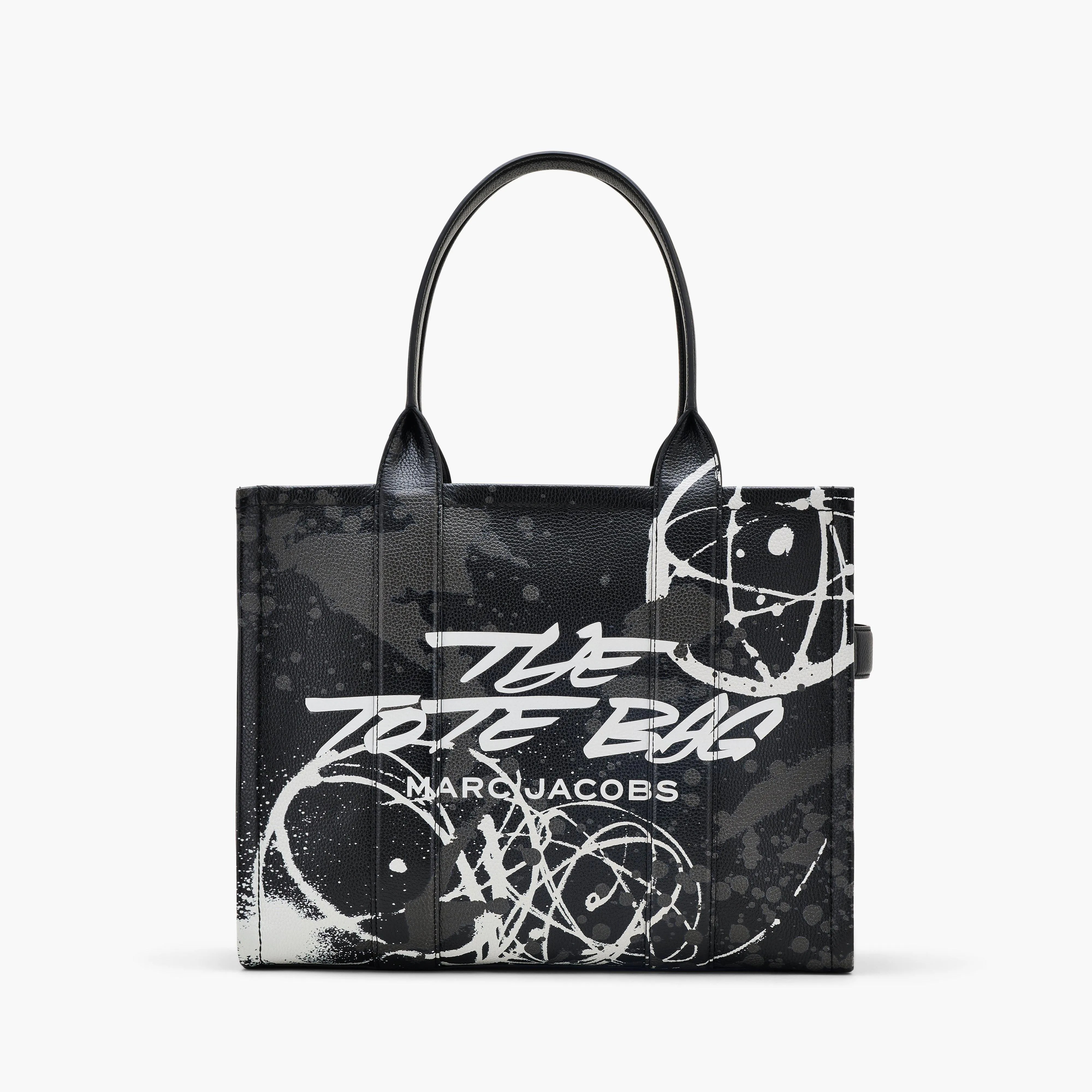 Futura x Leather Large Tote Bag in Black