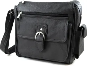 Genuine Leather Pistol Concealment Purse with Buckle
