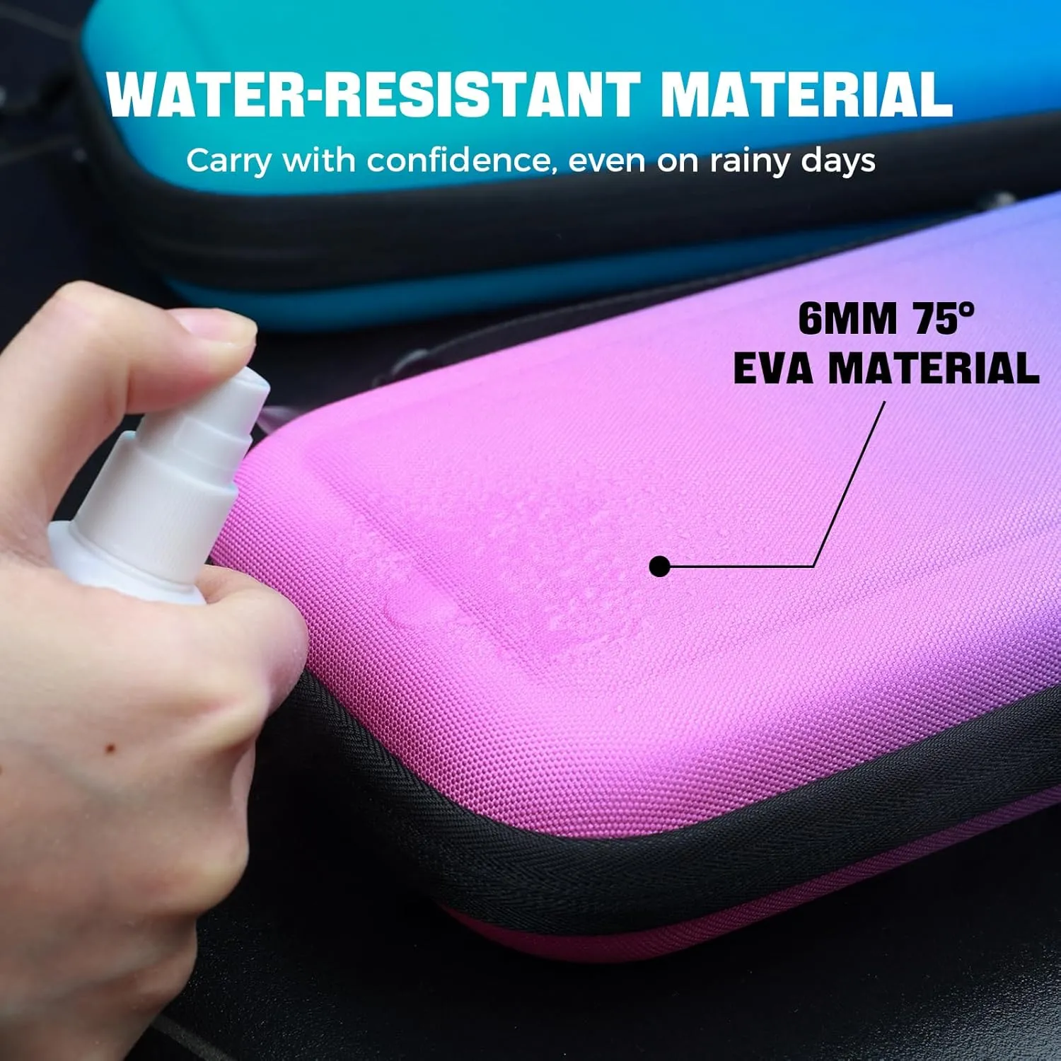 IINE Carry Case for Switch 2 Console, Protective Hard Shell Travel Storage Pouch with Mesh Bag, Durable Protective Bag Switch 2 Accessories (EVA Case, Gradient Purple)