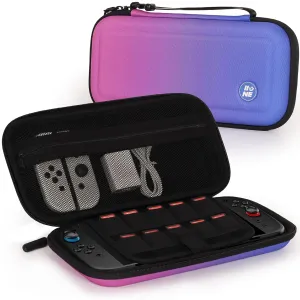 IINE Carry Case for Switch 2 Console, Protective Hard Shell Travel Storage Pouch with Mesh Bag, Durable Protective Bag Switch 2 Accessories (EVA Case, Gradient Purple)