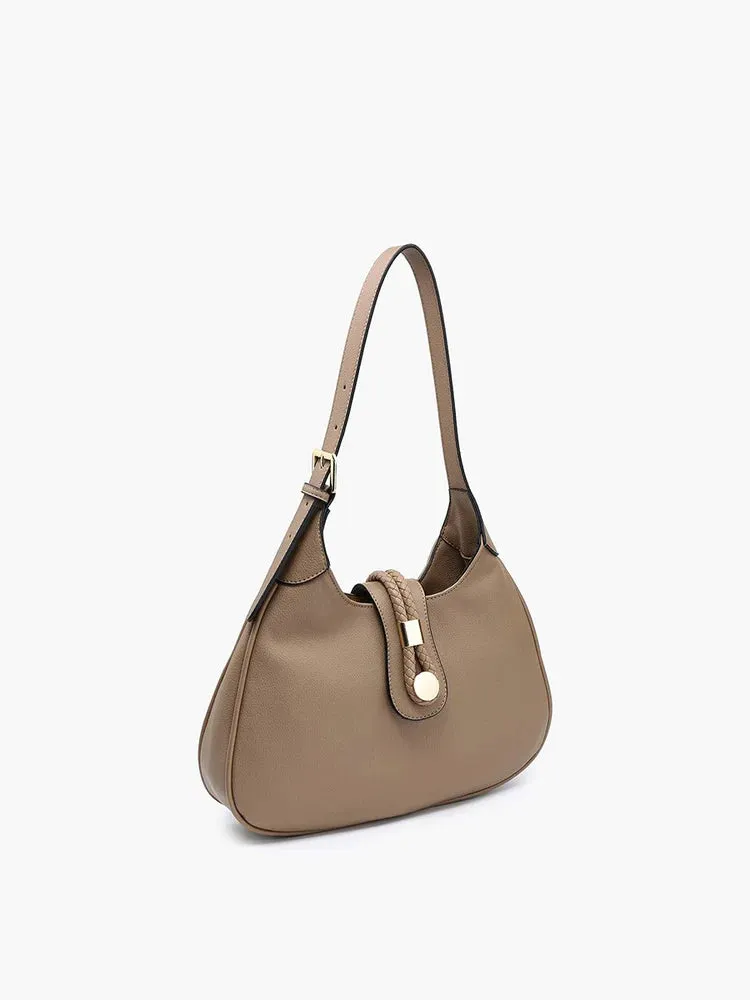 Jen & Co - Florentine Satchel Shoulder Bag - Taupe