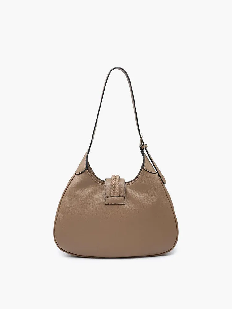 Jen & Co - Florentine Satchel Shoulder Bag - Taupe