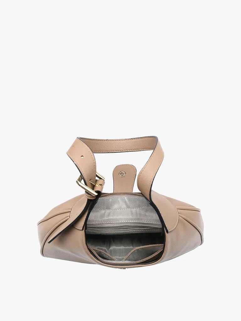 Jen & Co - Florentine Satchel Shoulder Bag - Taupe