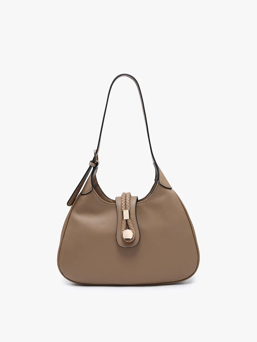 Jen & Co - Florentine Satchel Shoulder Bag - Taupe