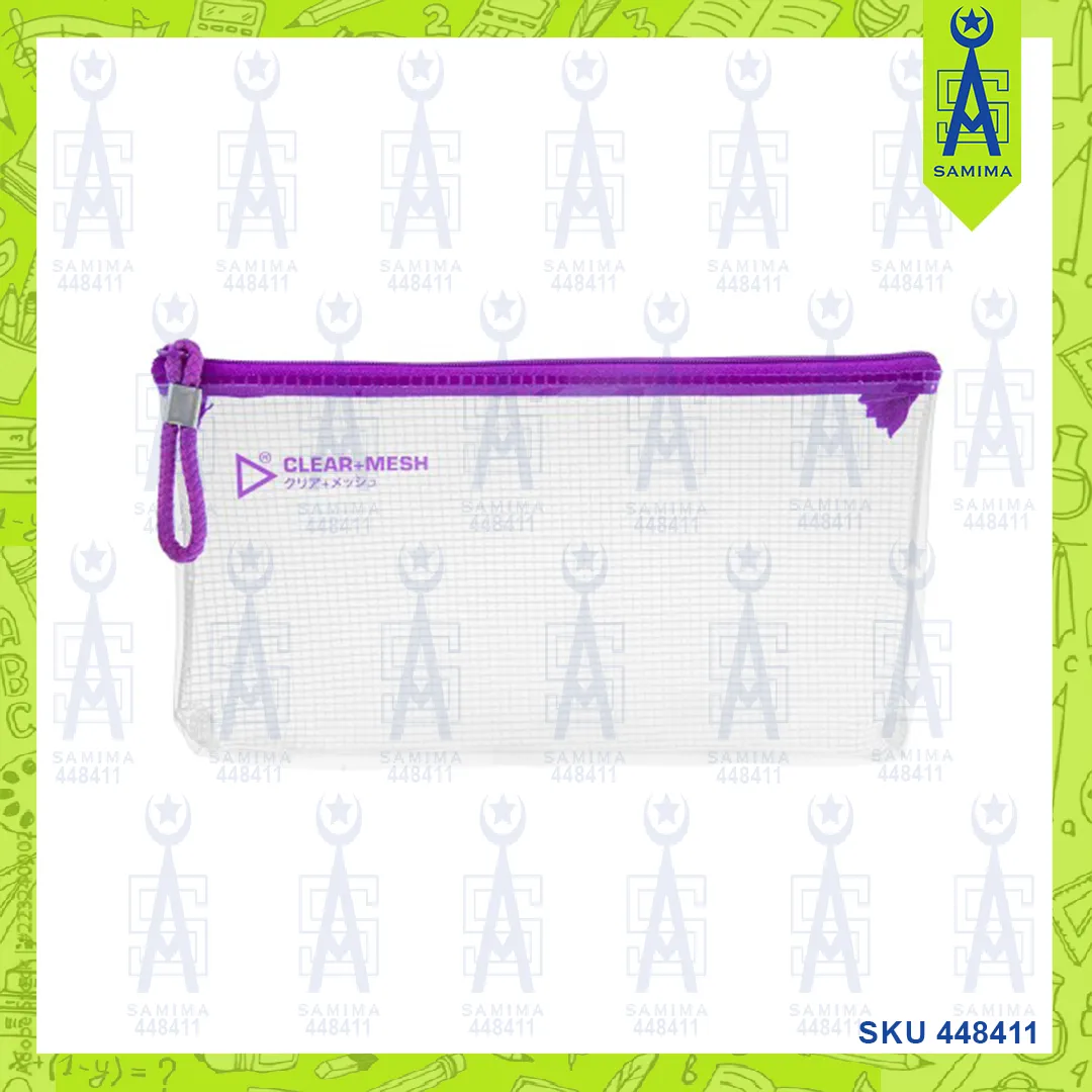KCK CLEAR   MESH BAG 6060-A5 ASST COLOURS
