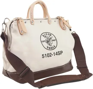 Klein Tools 5102-14SP Tool Bag with Detachable Shoulder Strap 14-Inch, 10 Inside Pockets for Hand Tool Organization