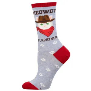Ladies Meowdy Purrtner Socks