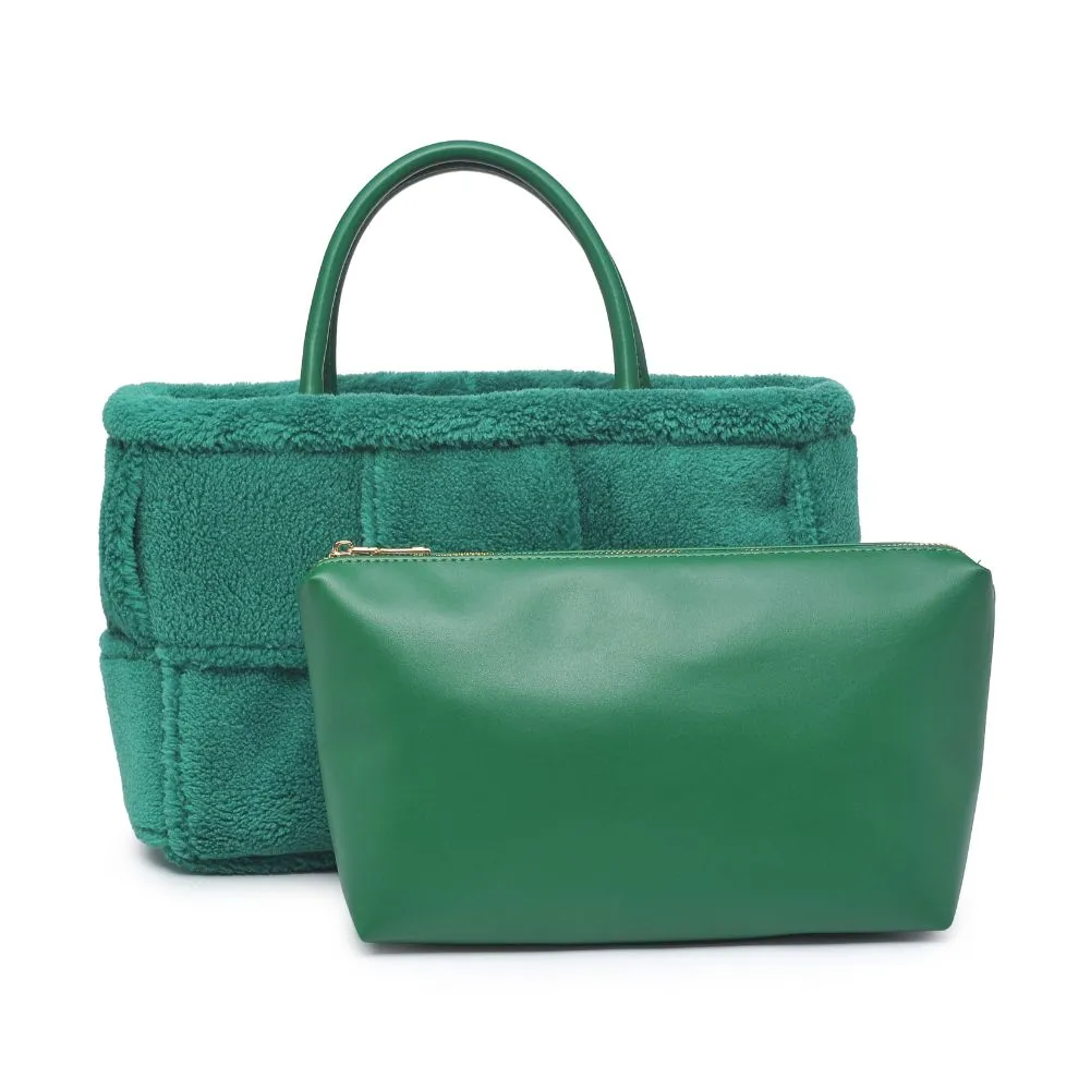 Malvina Teddy Woven Sherpa Tote Bag
