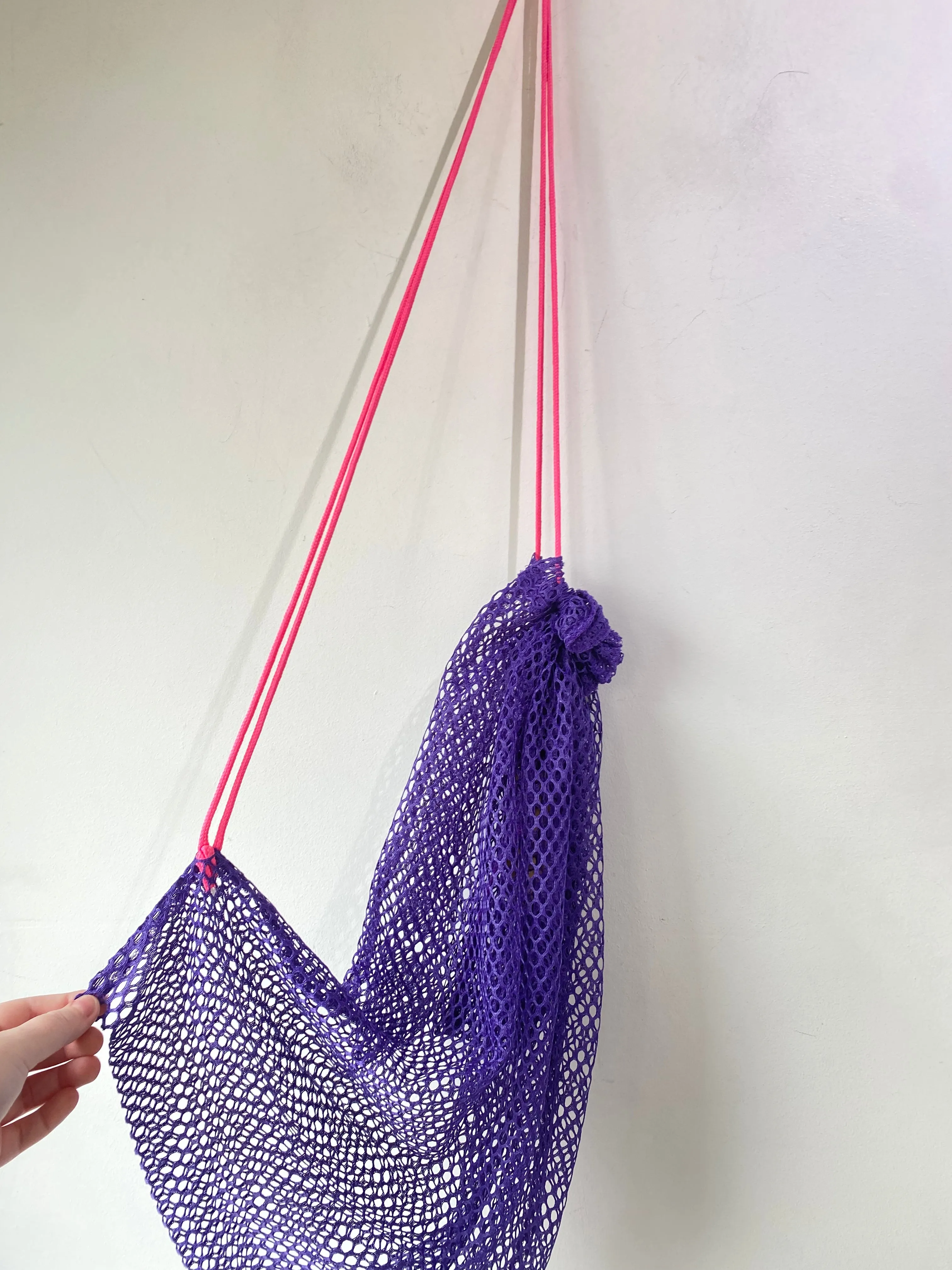 Marc Jacobs Purple Mesh Beach Bag