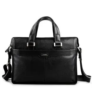 Men Genuine leather briefcase, laptop leather bag, for 15.6 inch notebook