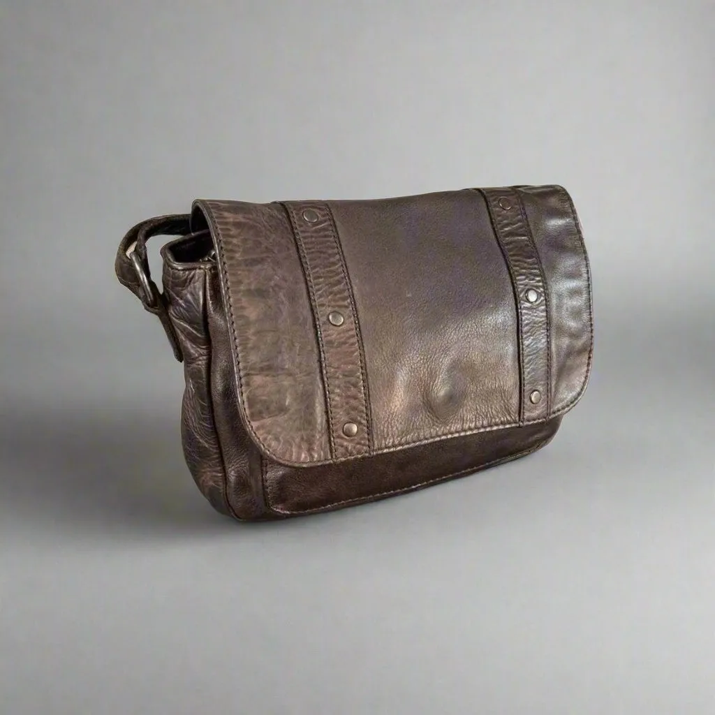 MET Studded Leather Crossbody Bag
