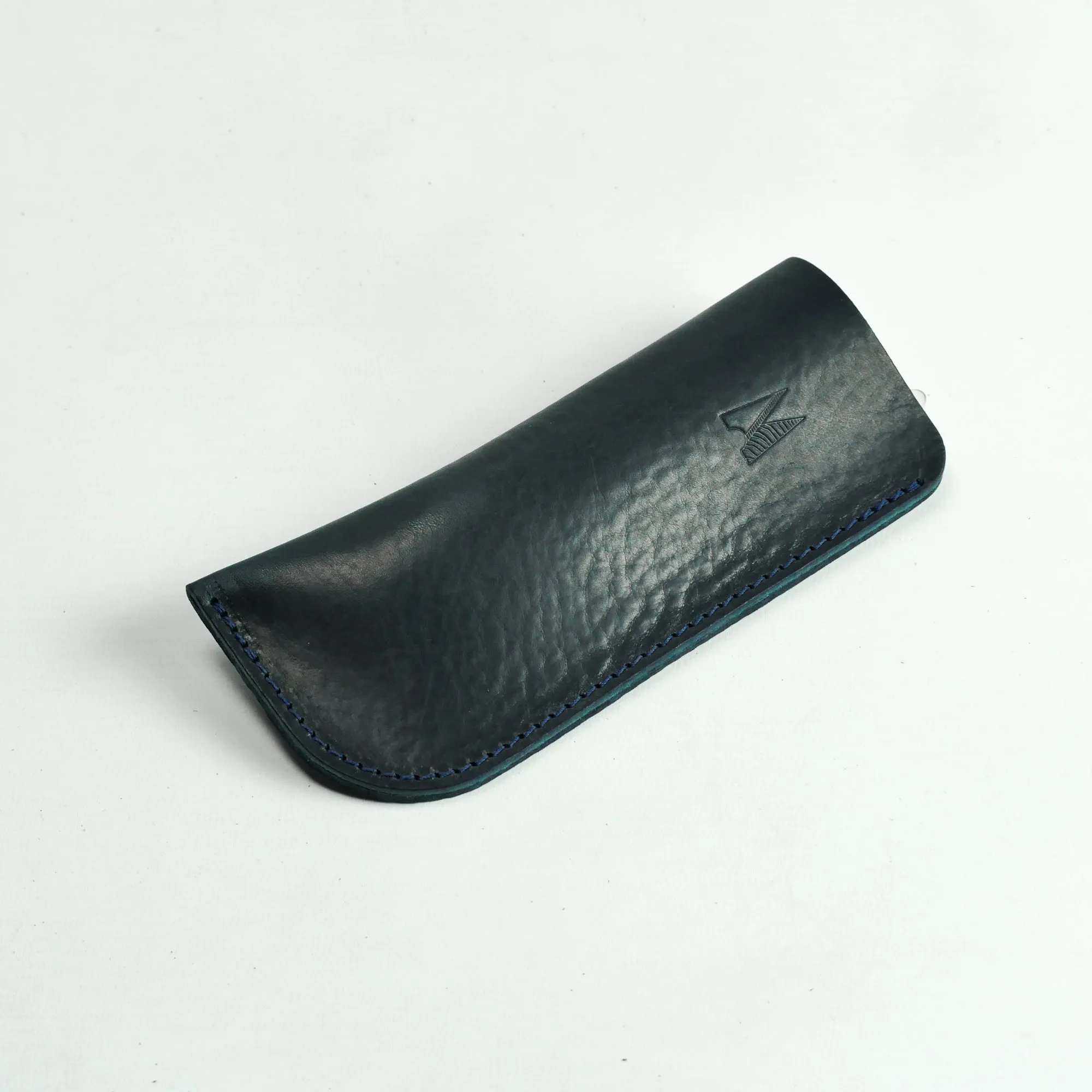 Missouri Navy Leather Glasses Case